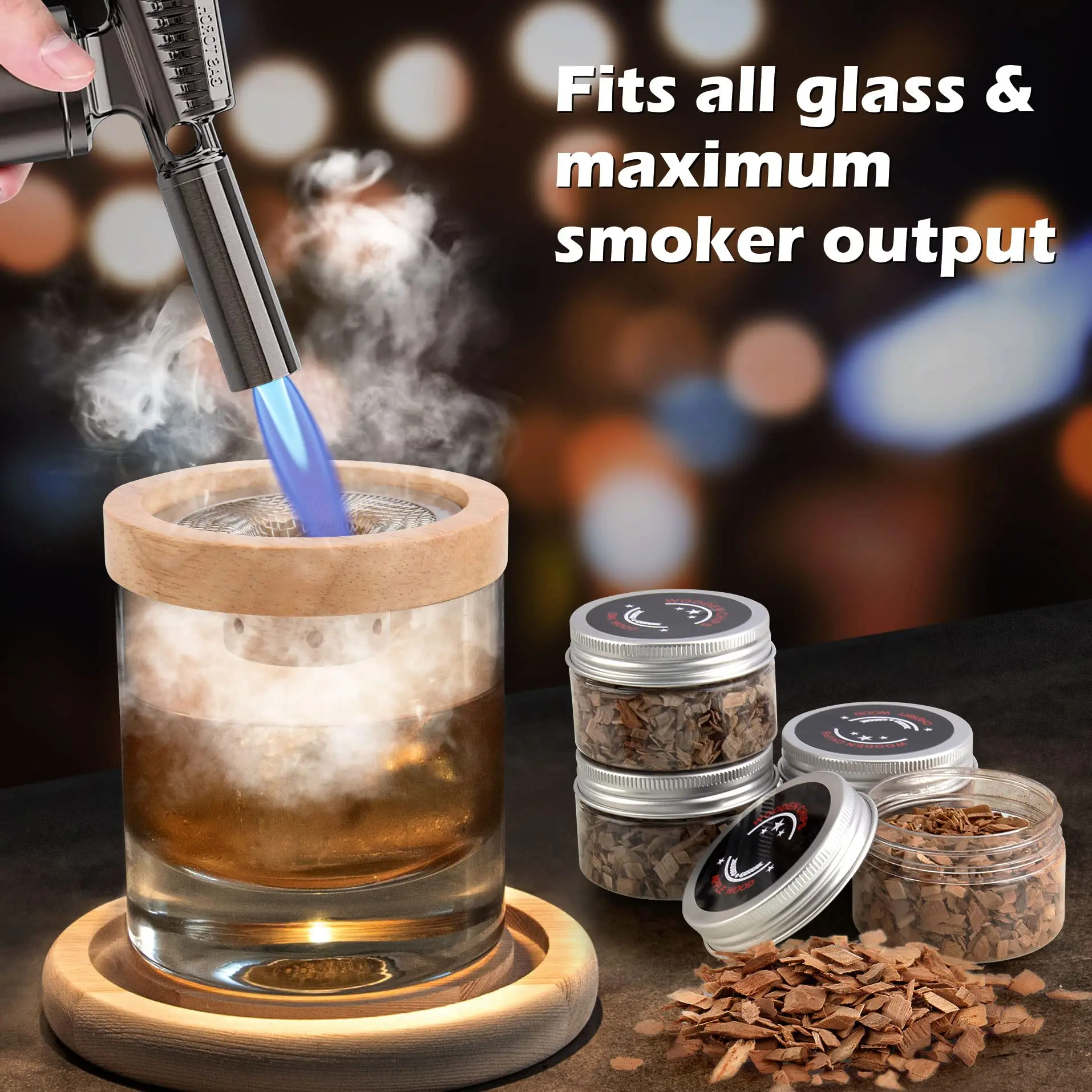 Smoker Box Wood Chip - Coquetel conjunto de fumante barra de