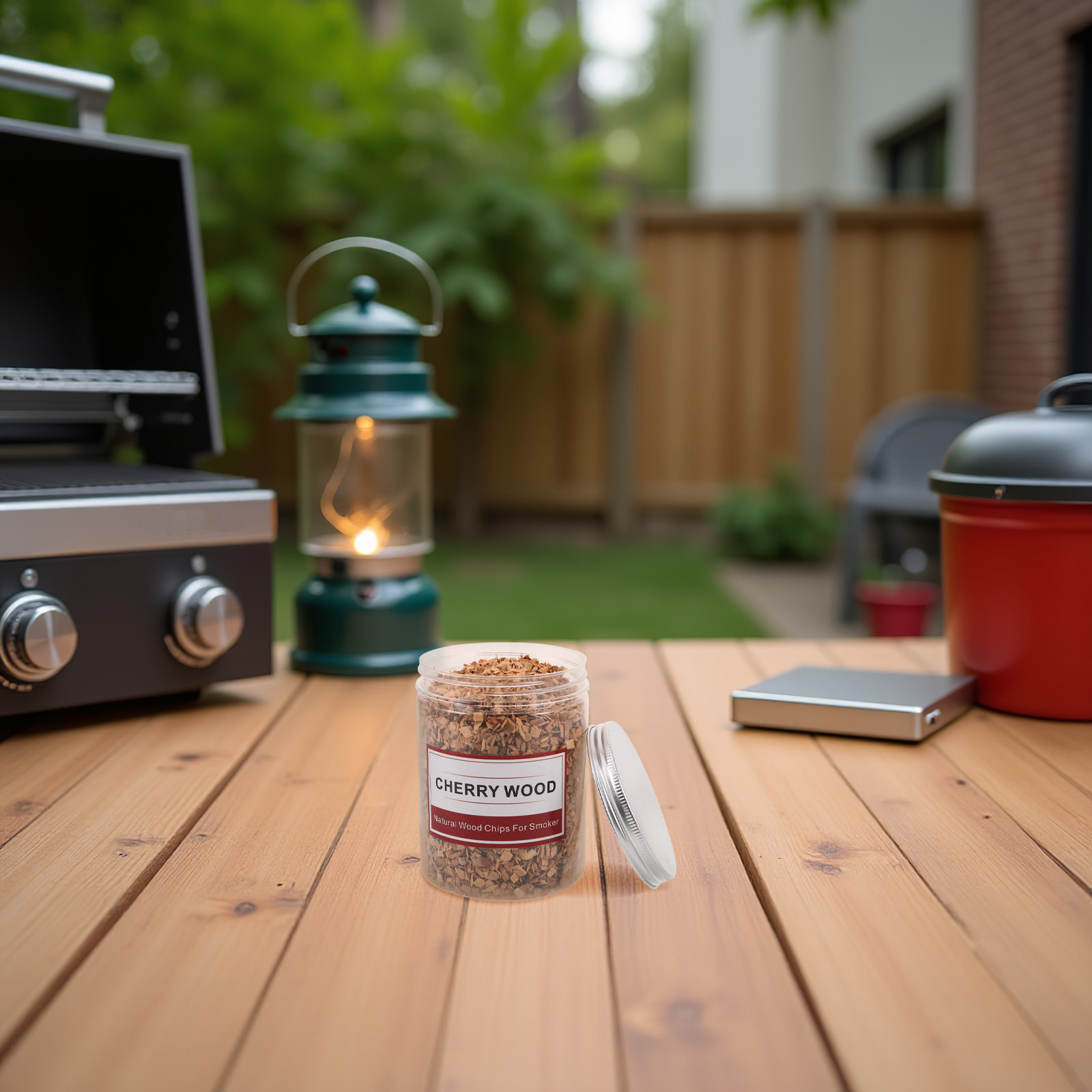 Smoker Box Wood Chip - 1 Caixa de Chips de Cerejeira