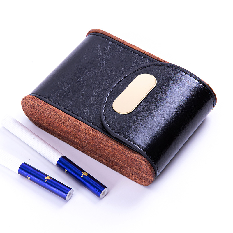 Madeira maciça Cigarette Case  - Smoker Box Wood Chip avaliação e preço