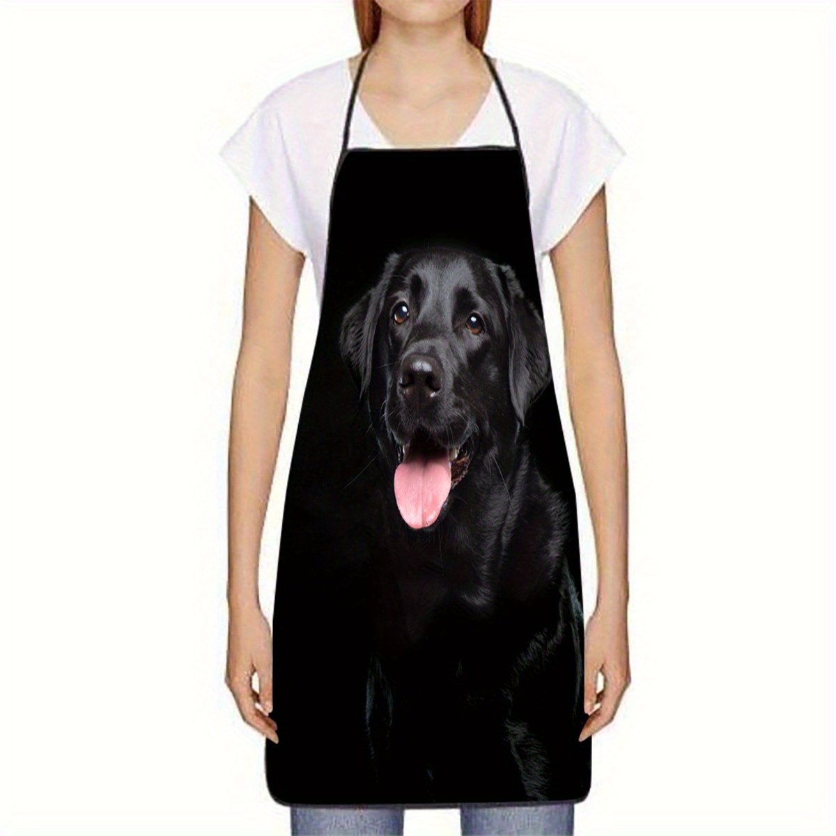 1 avental preto com estampa de - Home Cooking Dog Food avaliação e preço