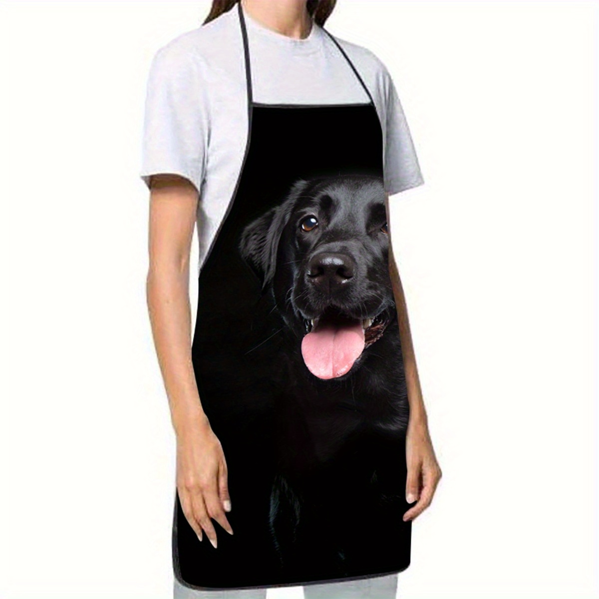 1 avental preto com estampa de - Home Cooking Dog Food avaliação e preço