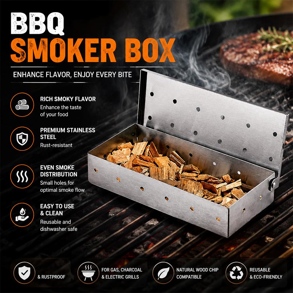 Caixa Defumadora de Aço Inoxid - Smoker Box Wood Chip avaliação e preço