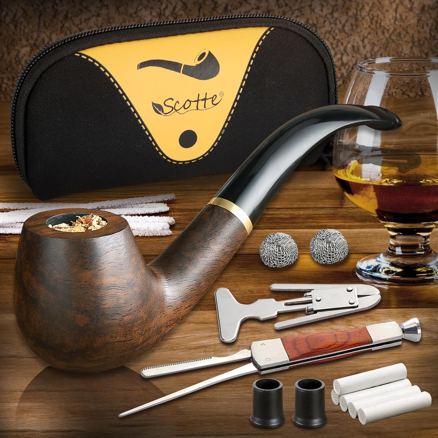 Pipa de tabaco artesanal de ma - Smoker Box Wood Chip avaliação e preço