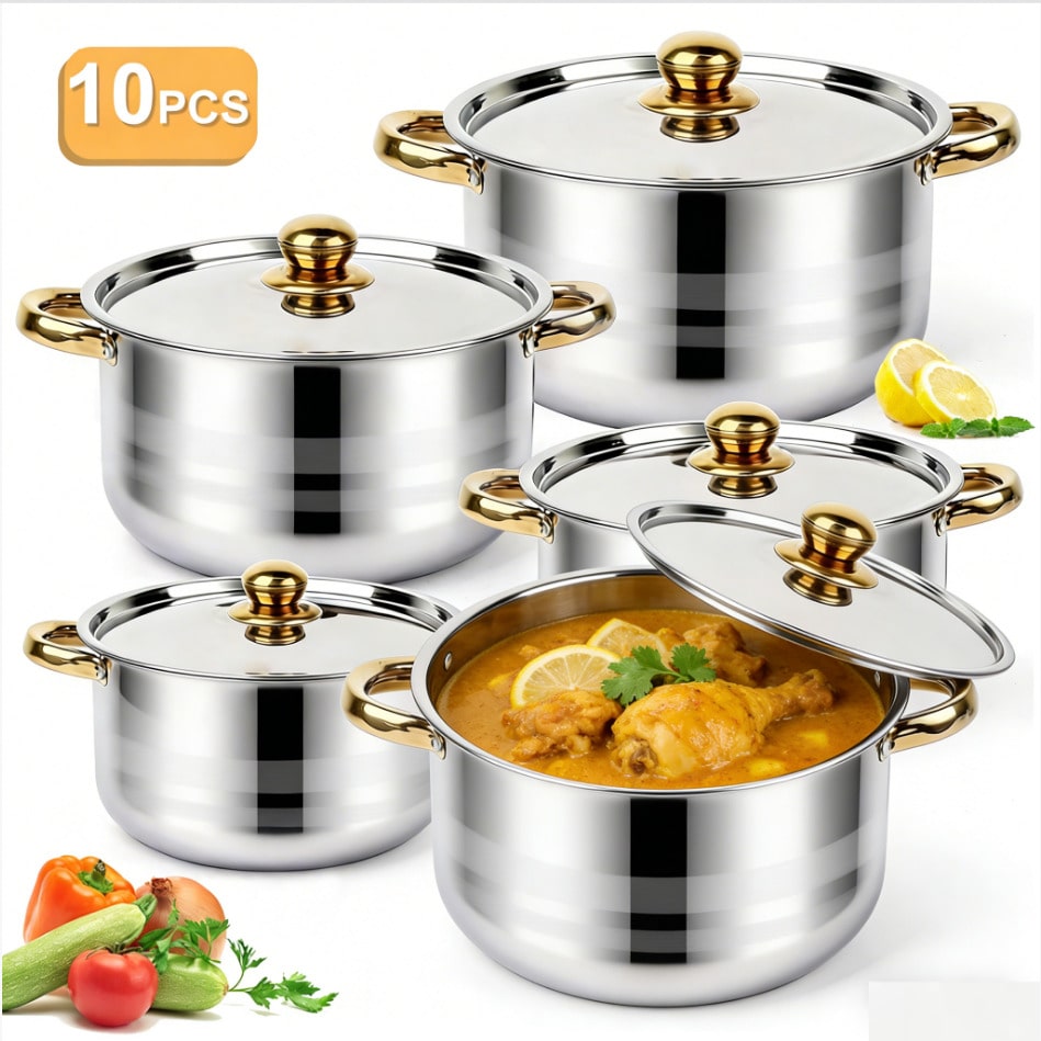 Conjunto de Panelas de Aço Ino - Home Cooking Restaurant avaliação e preço