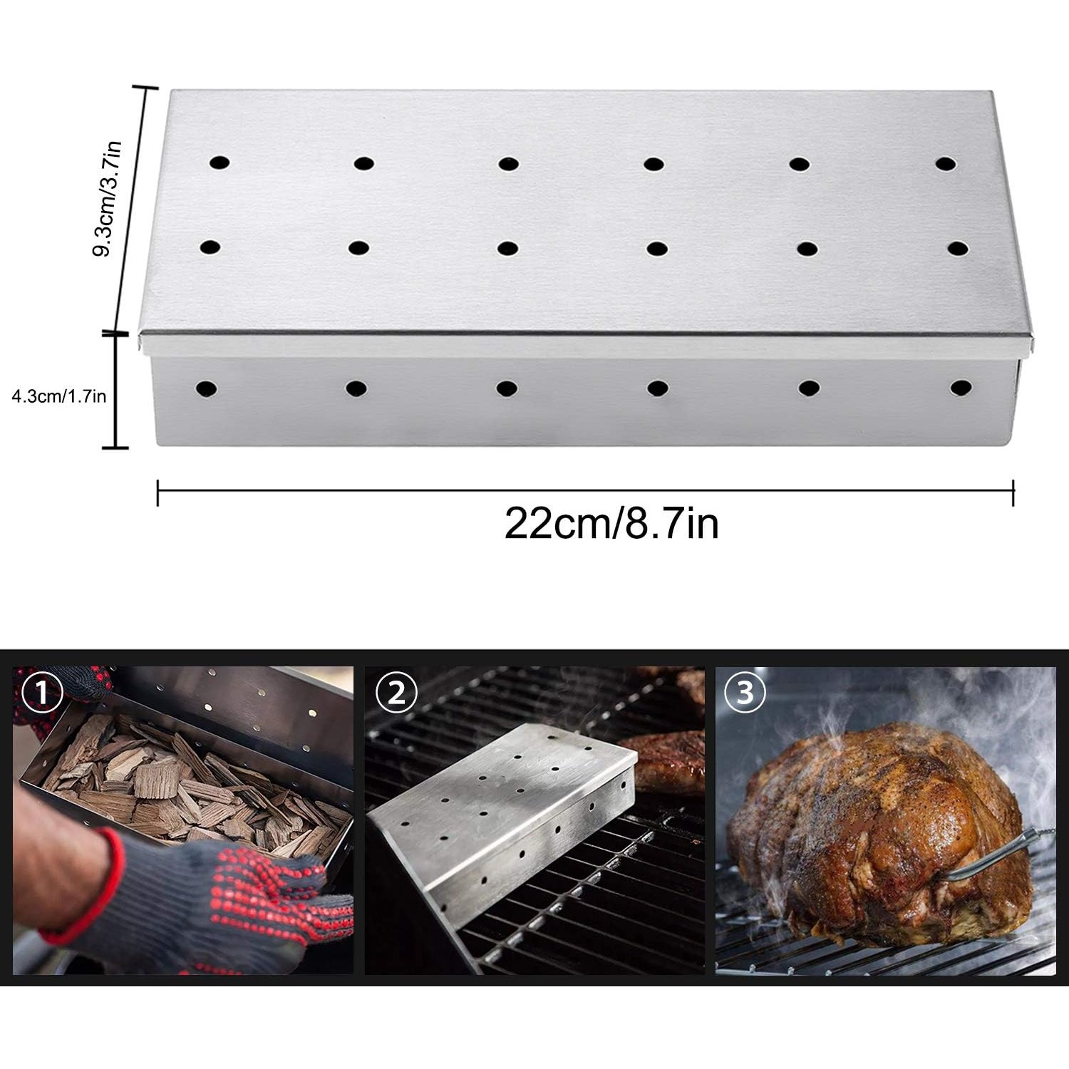 Caixa de Fumaça em Aço Inoxidá - Smoker Box Wood Chip avaliação e preço